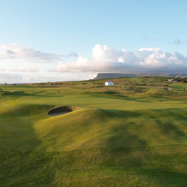 The 18th hole at County Sligo Golf Club